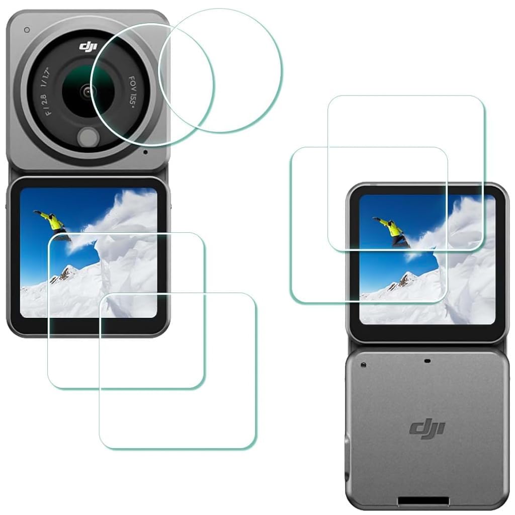 ZORBES Screen Protector for DJI Osmo Action 2, HD 9H Tempered Glass Screen Cover Protector Lens Protector for DJI Action 2 Dual-Screen, Set of 6pcs Screen Protector for Action 2, No DJI Osmo Action Camera ZORBES Screen Protector for DJI Osmo Action 2, HD 9H Tempered Glass Screen Cover Protector Lens Protector for DJI Action 2 Dual-Screen, Set of 6pcs Screen Protector for Action 2, No DJI Osmo Action Camera